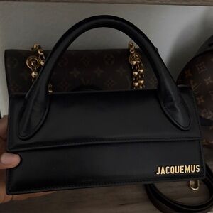 Jacquemus Black Mini Bag with Gold Logo